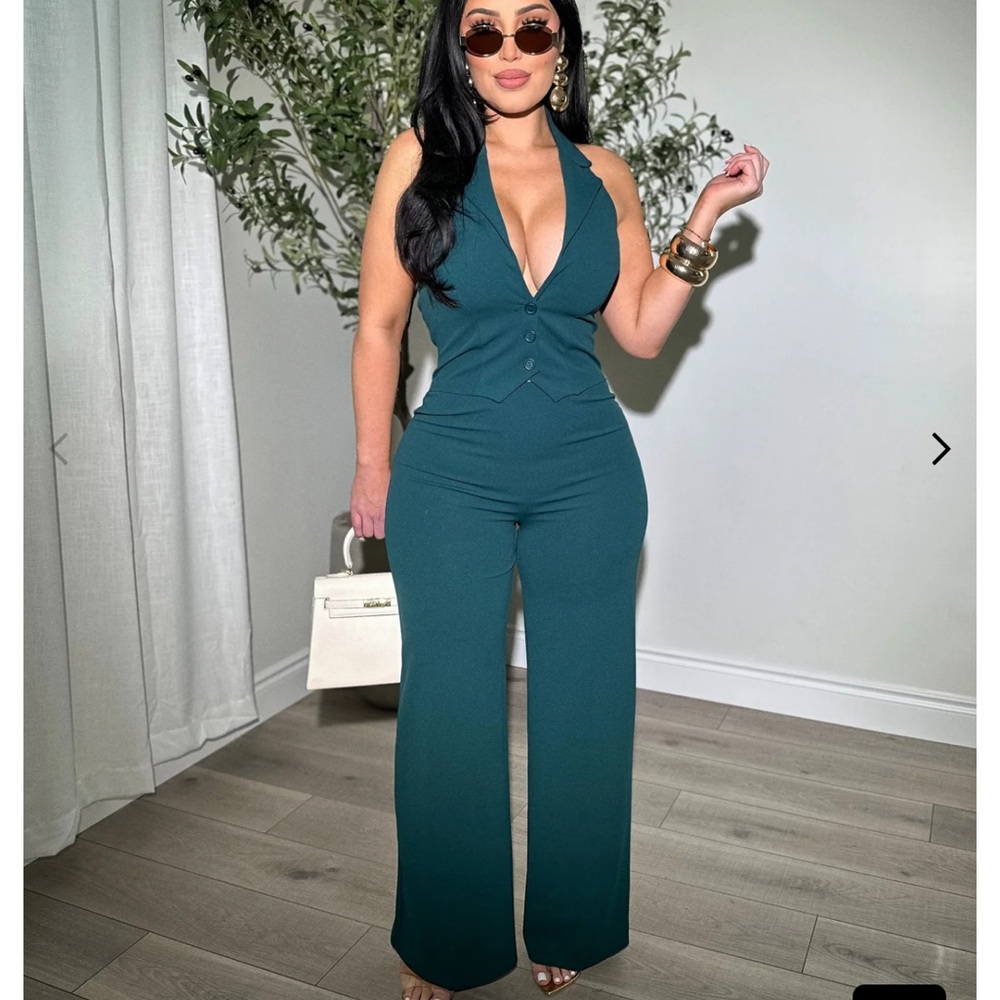 Elegant Teal Jumpsuit